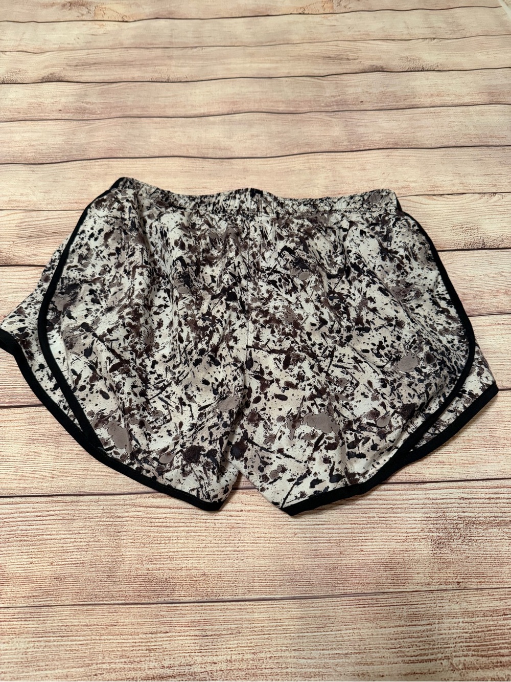 Calvin Klein Black Gray Splatter Performance Running Shorts Women Size Small NWT - Picture 3 of 7